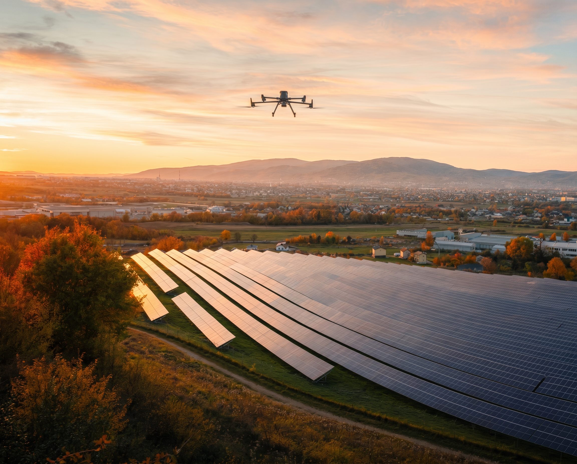 Inspection par drone: éoliennes, parcs solaires, industriels, BTP et lignes électriques — Antheon